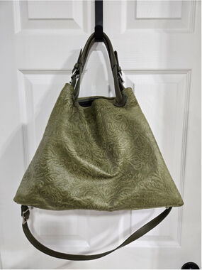 Women's Isadora Green Leather Hobo Bag One Size